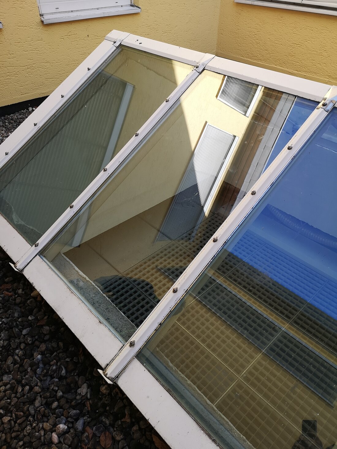 Detailaufnahme von Sicherheitsglas